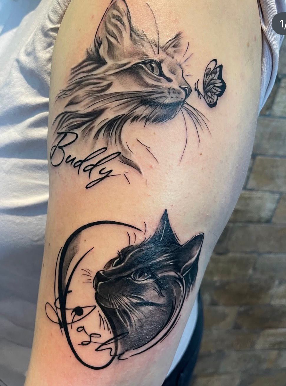 Realistic Augen Tattoo auf einem Arm